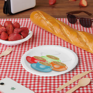 4 Tassen Kaffeepapier-Teller Pappteller