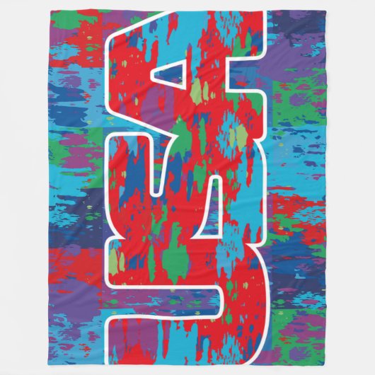 4 th July usa/eeuu texto simplificado by Masanser Fleecedecke (Vorderseite)