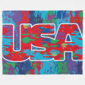4 th July usa/eeuu texto simplificado by Masanser Fleecedecke (Vorderseite (Horizontal))