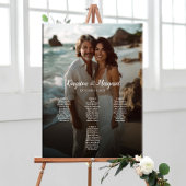 4 Tische elegant Foto Hochzeitskarte Poster