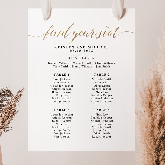 4 Tische für Sitzplätze Poster