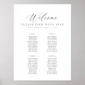4 Tische Willkommen Sitzplan Poster (Vorne)