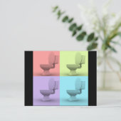 4 Toiletten Postkarte (Stehend Vorderseite)