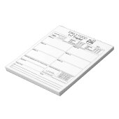 4 und 2 Notepad Food Tracker Notizblock (Rotiert)