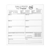 4 und 2 Notepad Food Tracker Notizblock (Vorderseite)