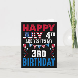 4. Und ja, es ist mein 3. Geburtstag amerikanische Karte