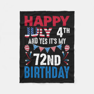 4. Und ja, es ist mein 72. Geburtstag amerikanisch Fleecedecke