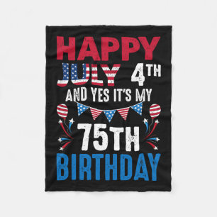 4. Und ja, es ist mein 75. Geburtstag amerikanisch Fleecedecke