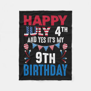 4. und ja, es ist mein 9. Geburtstag Amerikanische Fleecedecke