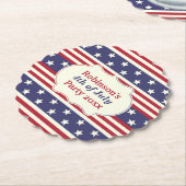 4. US Flagge-Party-Namens Julis des patriotischen Untersetzer (angewinkelt)