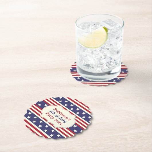 4. US Flagge-Party-Namens Julis des patriotischen Untersetzer (Vor Ort)