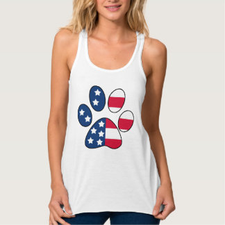 4. US Flagge-Tatzen-Druckes Julis des Tank Top