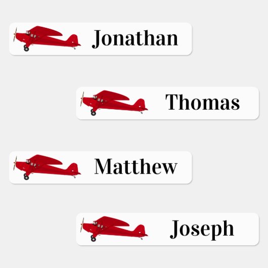 4 verschiedene Namen, die auf den Etiketten des Fl (Gruppe)