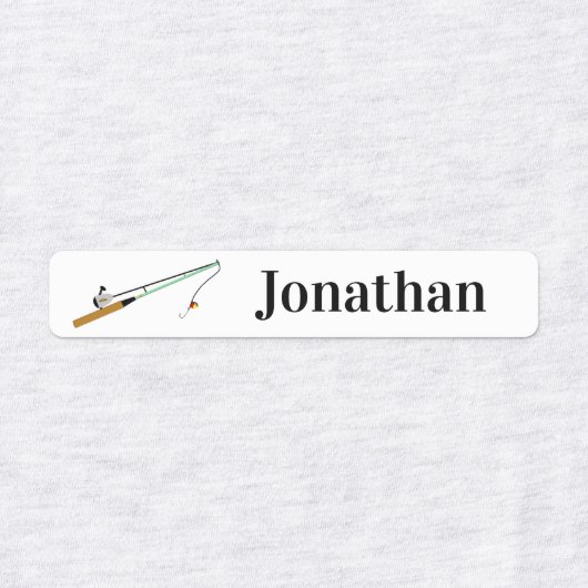 4 Verschiedene Namen für den Fischfang Eisen auf E Etiketten (Design 1)