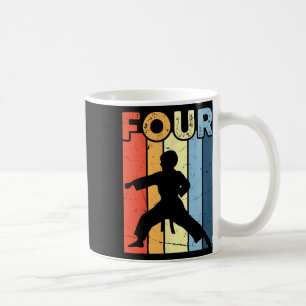 4 Vier Karate Lover 4. Geburtstag 4. Jährige Marti Kaffeetasse
