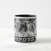 4 Vintage Karotten anzeigen Tasse (Zentrum)