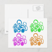 4 Virenmotive - Postkarte (Vorne/Hinten)