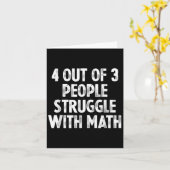 4 von 3 Menschen kämpfen mit Mathe Karte (Gelbe Blume)