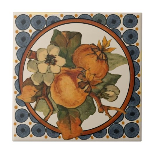 4. von 5 Repro 1890er Doulton Lambeth Hand gemalt Fliese (Vorderseite)