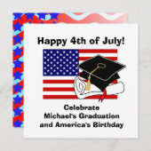 4. Von der Juli-Abschluss-Party Einladungs-Kappe Einladung (Vorne/Hinten)