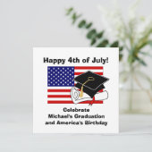 4. Von der Juli-Abschluss-Party Einladungs-Kappe Einladung (Stehend Vorderseite)