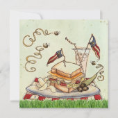 4. von Juli-Picknick laden ein Einladung (Vorderseite)