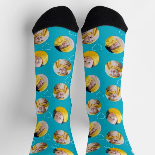 4 Vorlage für Fotocollage macht Ihren Spaß Socken (Oben)
