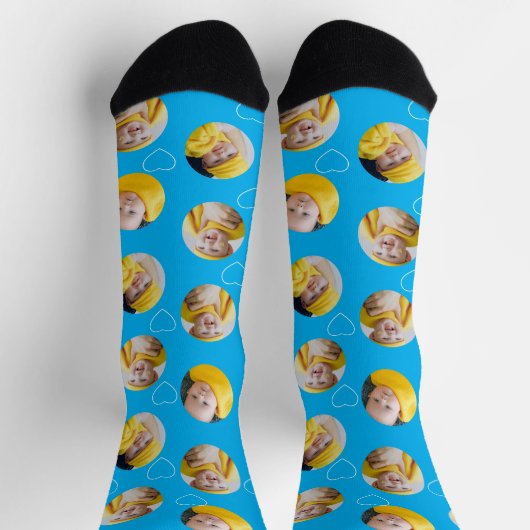 4 Vorlage für Fotocollage macht Ihren Spaß Socken (Oben)
