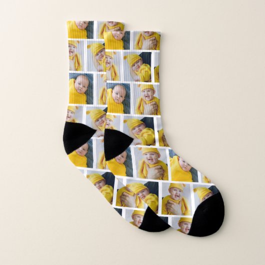 4 Vorlage für Fotocollage macht Ihren Spaß Socken (Paar)