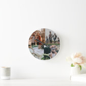 4 Vorlage für FotoCollage Runde Wanduhr (Zuhause)