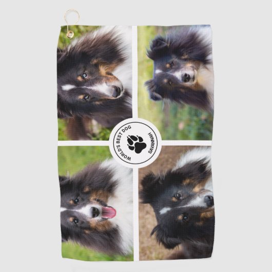 4 Vorlage und Text für benutzerdefinierte Fotos Golfhandtuch (Vorderseite)