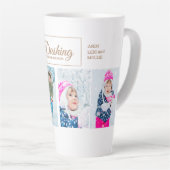 4 Weihnachts-Foto, das durch Schneegläubiger gestr Milchtasse (Rechte Ecke)