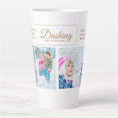 4 Weihnachts-Foto, das durch Schneegläubiger gestr Milchtasse (Vorderseite)