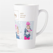 4 Weihnachts-Foto, das durch Schneegläubiger gestr Milchtasse (Rechts)