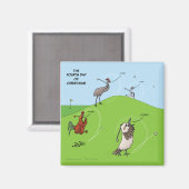 4. Weihnachtsfeiertag (vier aufrufende Vögel) Magnet (Vorderseite/Rückseite)