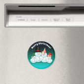 4 Weihnachtsschneemenmen Magnet (In Situ (Geschirrspüler))