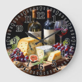 #4  Wein und Käse Große Wanduhr (Vorderseite)