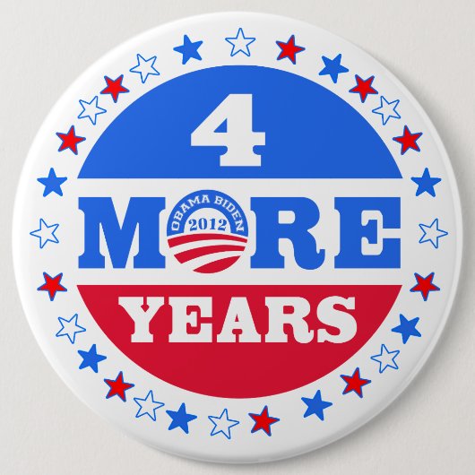 4 weitere Jahre Obama 2012 Button (Vorderseite)