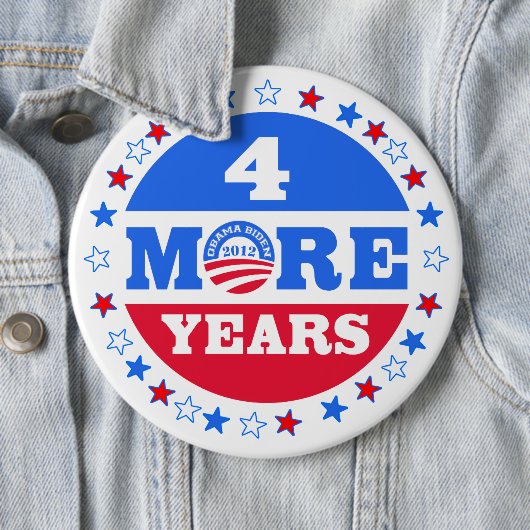 4 weitere Jahre Obama 2012 Button (Beispiel)