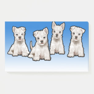 4 Westliche Jungtiere breiten blauen Fade Post-it- Post-it Klebezettel
