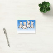 4 Westliche Jungtiere breiten blauen Fade Post-it- Post-it Klebezettel (Büro)