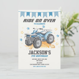4 Wheeler Birthday Invitation / Quad Bike / ATV Einladung