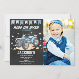 4 Wheeler Birthday Photo Invitation / Quad Bike Einladung