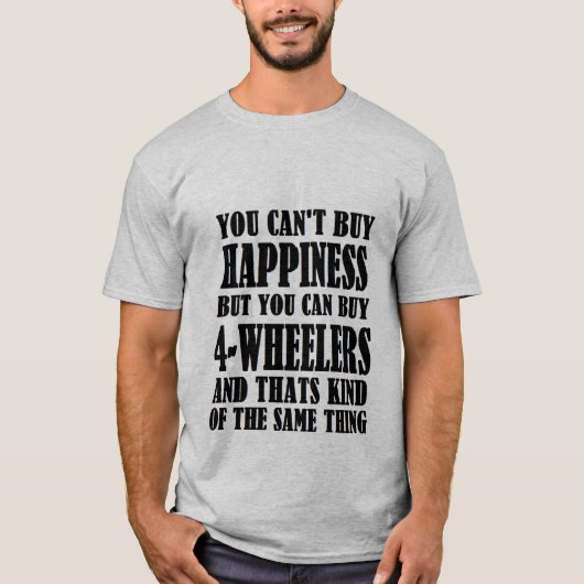 4-WHEELERS=HAPPINESS T-Shirt (Vorderseite)