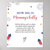 4. Wie groß ist das Baby Shower Game der Mama Poster (Vorne)