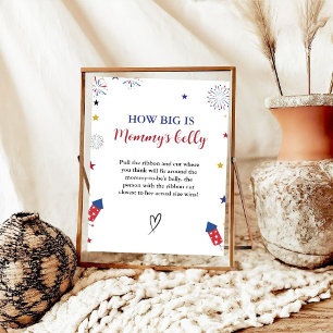 4. Wie groß ist das Baby Shower Game der Mama Poster