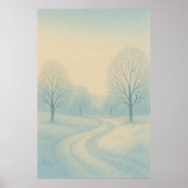 4. Winter, Flüsterschnee, saisonale Printwerbung Poster (Vorne)