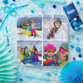 4 Winterferien-Foto-Raster-Collage Pappteller (Party)
