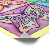 4 Wörter Schmetterlingswings Inspirative Art Poste Poster (Ecke)