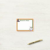 4"x3" Orange Spooky Niedlich Post-it Klebezettel (Auf Schreibtisch)